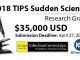 2018 TIPS Sudden Science Research Grant