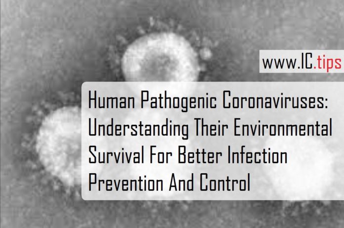 Human Pathogenic Coronaviruses: Understanding Their Environmental Survival For Better Infection Prevention And Control
